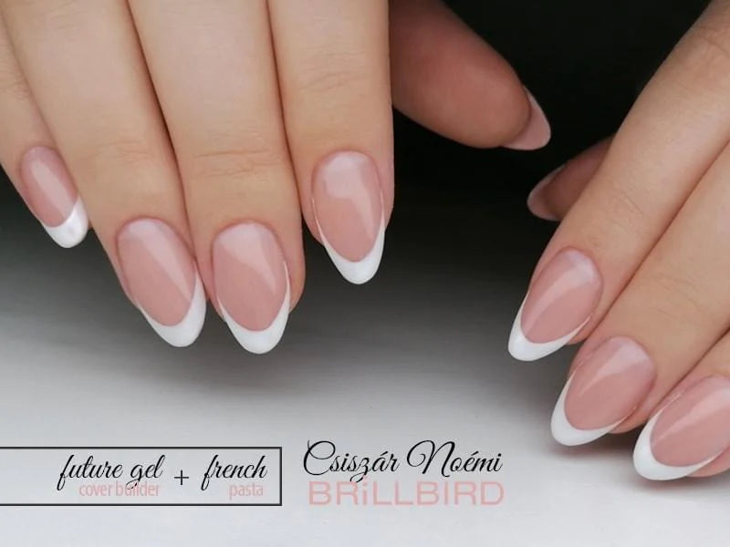 Classic Pink and White French Tips Semi Cured Gel Nail Stickers | Timeless  French Tips |