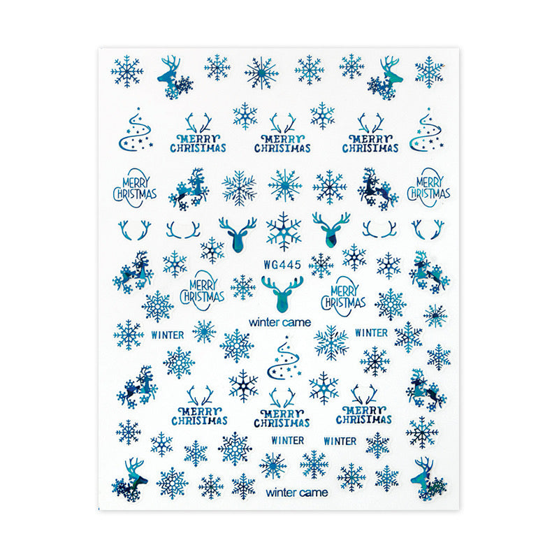 Christmas Sticker - Holo Blue WG445