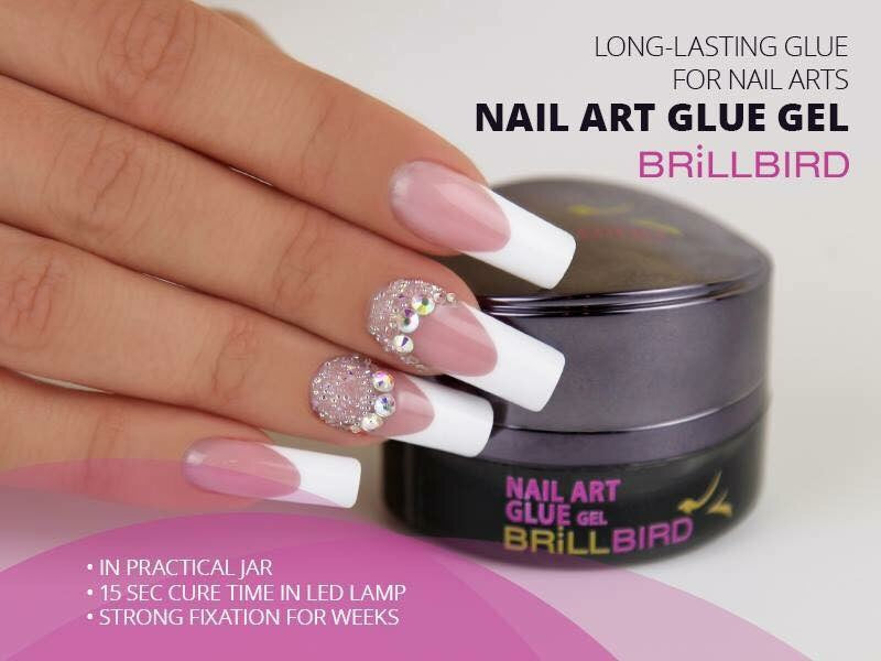 Nail art glue gel