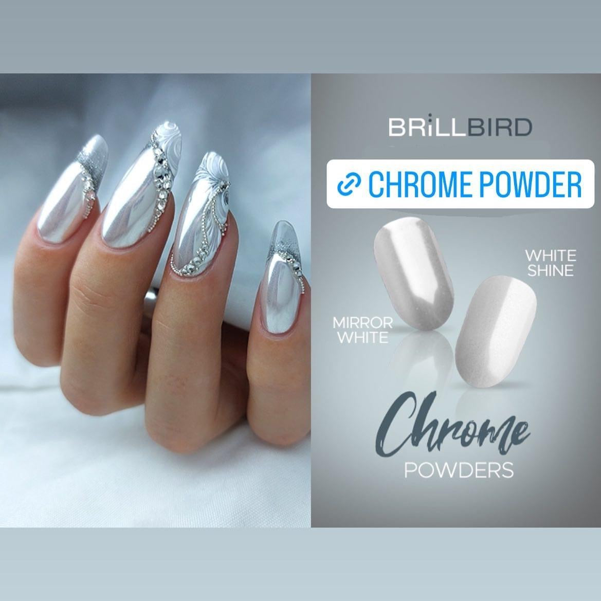 Chrome Powder White - Mirror Shine